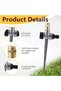 2 Pack Brass Adjustable Atomizing Sprinklers with Alloy Spike Base, 360° Coverage Garden Water Sprin - 5