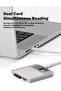 قارئ بطاقات SD/Micro SD 4.0، محول قارئ بطاقات ذاكرة عالي السرعة بتصميم مجلد مع منفذ USB-C - 4