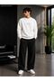 Men's Sweet Minimal Typography Printed Crew Neck Regular Fit Men's Tracksuit Set /Straight Leg Bottom