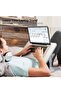 Portable Folding bed Table, Laptop Desk With ipad and Cup Holder Adjustable Lap Tray Notebook Stand,Foldable Non-slip Legs Reading Table Tray for working,studing - 2