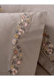 Miel Embroidered Cotton Satin Double Duvet Cover Set - 4