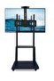 Rabos Mobile TV Stand Rolling TVs Cart with Wheels for 32-75 Inch LCD LED Flat Curved Screen TVs Height Adjustable Heavy-Duty Floor TV Stand with Sturdy Base Max