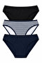 Women's Panties 3 Pack Lycra Lace Cotton Lycra