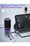 محول USB C إلى مقبس 3.5 ملم وشاحن 2 في 1، محول USB Type C إلى مدخل صوت Aux مع شحن سريع PD بقوة 15 واط، C - 6