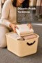 3-Piece 19Lt Storage Box with Lid - In-Cabinet Organizer Basket Decorative Organizer Multi-Purpose Mixed Use - 4