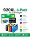 خراطيش حبر 920XL متوافقة مع طابعات HP Officejet 6500 6500A 6000 7000 7500 7500A E709، عالية الإنتاجية، B - 3