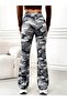 Women's high-waisted lace-up wide-leg patterned diving leggings - 2