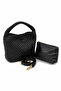 Women's Hand and Shoulder Bag Italian Style Luxury Leather Knitted Patterned Cross Strap Stylish Shoulder Bag 26991 - 2