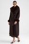 Jacket with Detachable Fur Collar and Sleeves, Long Coat Brown 3088 - 4