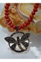 Special Design Dragonfly Necklace - Red -