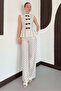 Polka Dot Trousers - Cream |   D3075