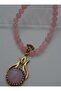 Quartz Special Design Necklace - Pink - - 2