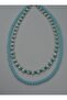Double Turquoise Necklace - Blue - - 2