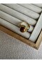 Gold Steel Anti-Tarnish Oval Tiger's Eye Ring - 4