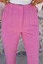 Pink Fabric Trousers with Flatol on the Front - 3