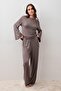 Long Sleeve Oversize Basic Lycra Viscose Top and Bottom Set