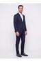 Navy Blue Mono Collar 6 Drop Casual Suit - 2