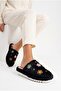 Women's Plush House Slippers Colorful Flower Embroidered Closed Toe Soft Sole Winter Comfortable Slippers Model - 5