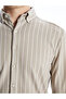 Ozmarka New Season Slim Fit Long Sleeve Striped Men's Shirt - 3