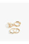 Set of 4 Rings with Pearl Texture - 3