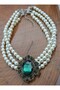 Special Design Choker Necklace and Earring Set - White - - 4