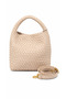 Women's Hand and Shoulder Bag Italian Style Luxury Leather Knitted Patterned Cross Strap Stylish Shoulder Bag 26991