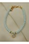 Mint czech crystal bracelet - blue - - 3