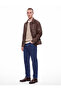 Normal Waist Pocketed Cotton Vintage Straight Fit Jean Trousers - 3