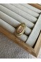 Gold Steel Anti-Tarnish Amethyst Stone Vintage Ring - 4