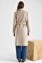 Medium Length Mono Closure Coat with Stitching Detail Taş 3186 - 7