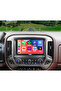 شاشة أندرويد من ROADMASTER لسيارات GMC Sierra وChevrolet Silverado موديلات 2014-2018، 8 جيجابايت رام، 128 جيجابايت روم، تدعم Wireless CarPlay وAndroid Auto، مع كاميرا خلفية مدمجة بتقنية AHD.
