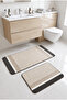 Eco Bath Mat, 60X100 and 50X60Cm, 2-Piece Bathroom Set, Curly Woven Mat, Water Absorbent, Washable - 3