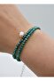 Pearl and Crystal Bracelet or Choker Necklace - Green - - 3