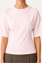 Waist-Slit Cotton Knitted Blouse Lub0399 Sugar Pink - 4
