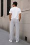 3 Thread Threaded Cotton Oversize Comfortable Pocketed Gray Sweatpants - 4