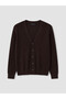Ozmarka New Season Brown Regular Fit V-Neck Men's Knitwear Cardigan - 2