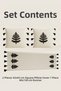 Tree Embroidered Cushion Runner Set – 2 Pieces 42X42 cm Cushion Covers + 1 Piece 40X130 cm Runner