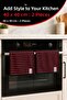 2-Pack Luxury Microfiber Cleaning and Kitchen Cloth 40X40 cm Red Fine Stripes Leave No Marks - 2