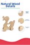 Wooden Duck Toy Natural Handmade Paintable Educational Toy + 6-Piece Paint Set Gift - 4