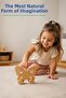 Wooden Butterfly Toy Natural Handmade Paintable Educational Toy + 6-Piece Paint Set Gift - 2