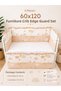 Coffee Ruffle 60X120 Furniture Crib Edge Protection Set - 4 Piece Dream Series - 2