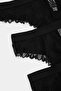 Black 3-Piece Lace Detailed Micro Thong Knitted Panties Thmaw27Ku00048 - 2