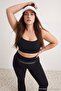 Siyah Sırt Pencere/Cut Out Detaylı Destekli/Şekillendirici Askılı Örme Spor Sütyeni TBBAW27CN00002 - 5