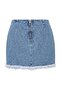Blue Textured Fabric Mini Denim Skirt Twoaw27Et00072 - 3