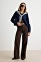 Kahverengi  Yüksek Bel Wide Leg Jeans TWOAW24JE00274 - 2