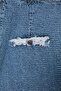Blue Textured Fabric Mini Denim Skirt Twoaw27Et00072 - 2