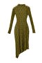 Haki Düz Asimetrik Bodycon/Vücuda Oturan Maxi Örme Dantel Elbise TWOAW26EL00057 - 9