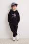 Black Hooded Printed Thick Non-Embossed Boys' Sweatshirt and Sweatpants Settkdaw27Au00022 - 3