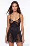 Black Ruffle Detailed Satin Panty Babydoll/Fantasy Nightgown Thmaw27Ll00020 - 2