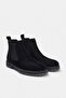 Black Genuine Suede Men's Chelsea Boots Takaw27Bo00014